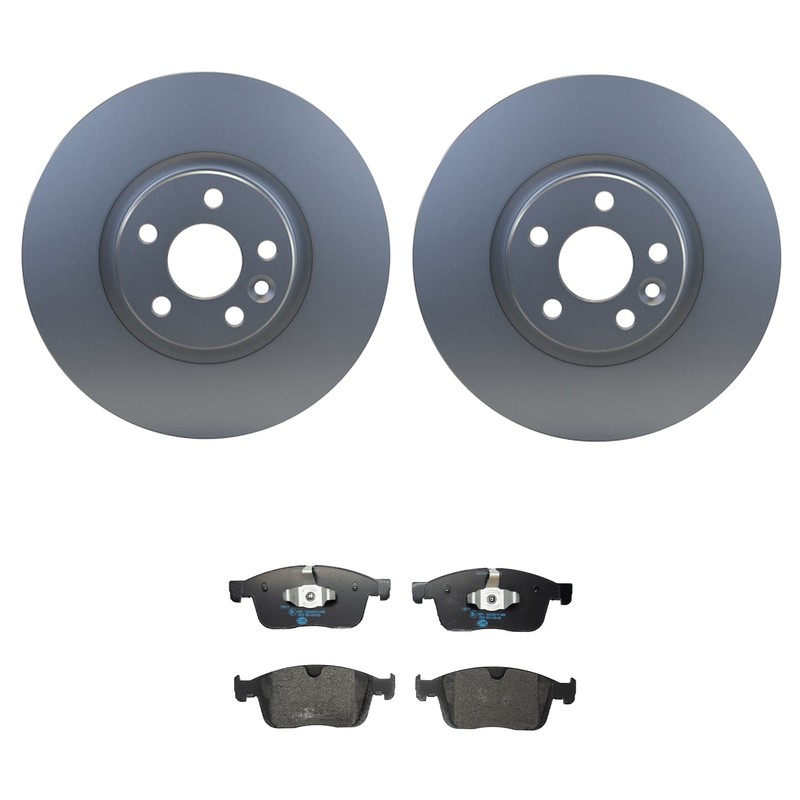 Hella Front Rotors Low-Met Disc Brake Pad Kit For Volvo XC60 T5 T6 2016-2017