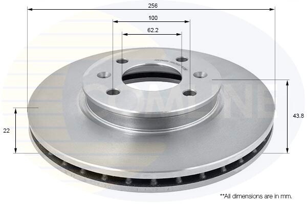 Brake Disc Front Comline Fits Kia Rio 2011- 1.1 CRDi 1.2 1.4 1.6 #1 gallery