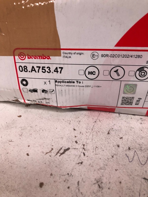 Brembo Rear Brake Disc Fits Renault Megane 2008-2016 2.0 + Other Models #2 gallery