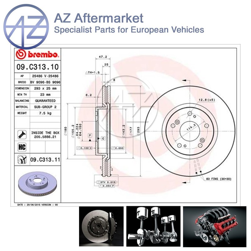 Fits Honda Civic 2012- Accord 2013- HR-V 2014- Vezel 2013- AZ Front 2x Discs gallery