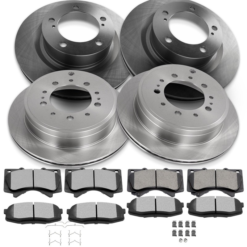 Front Rear Disc Rotors Ceramic Brake Pads For 2008 – 2021 Toyota Sequoi Tundra