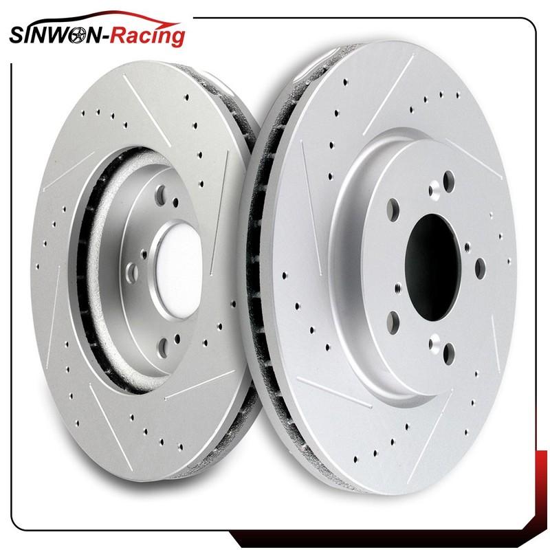Front Brakes Rotors Drilled & Slotted For 05 06 07 08 09 10 Honda Odyssey