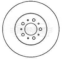 Fits Volvo XC90 2002-2014 1x Brake Disc Front Borg & Beck gallery