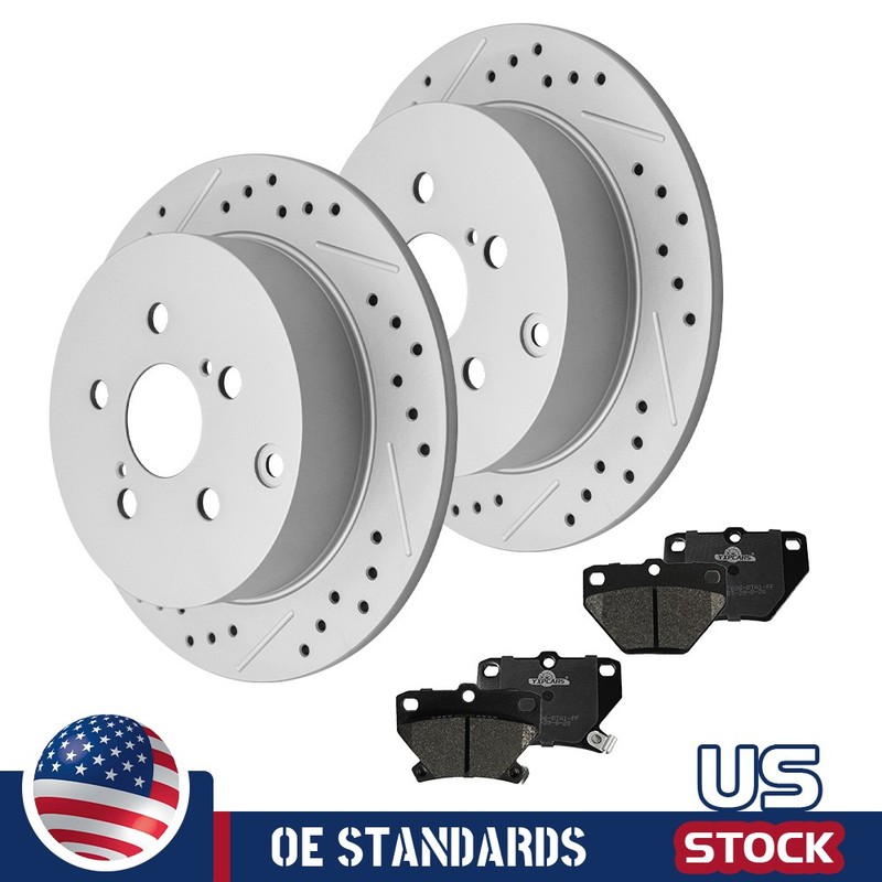 Rear Disc Rotors Ceramic Brake Pad for Pontiac Vibe Toyota Celica Corolla Matrix