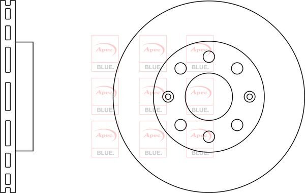 Brake Discs Pair Front FOR CHEVROLET AVEO 1.2 1.4 03->ON T200 T250 T255 Blue gallery