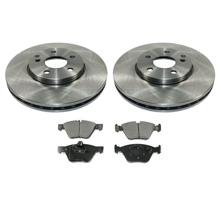 Front Rotors & Brake Pads for Mercedes-Benz E320 4 Matic 04-05 All Wheel Drive