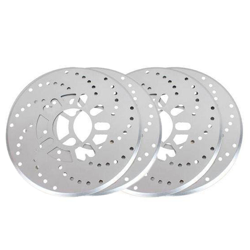 4-Piece Silver Aluminum Alloy Cross Drilled Four Wheel Disc Brake Rotor Cover/ gallery
