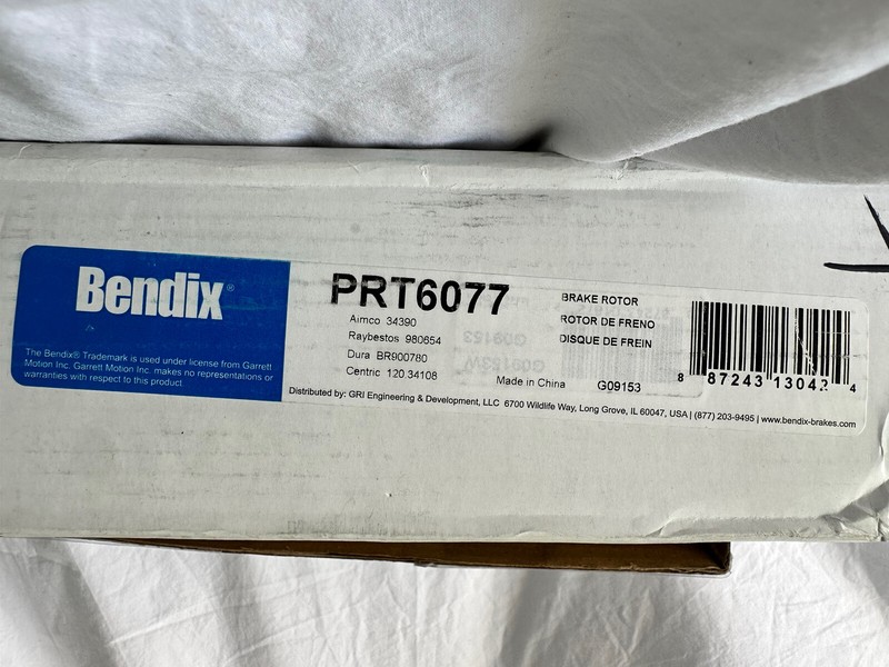 Bendix PRT6077 BENDIX Disc Brake Rotor For Select 07-21 BMW Models