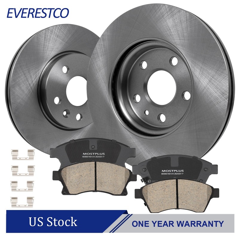 Front Disc Rotors Ceramic Brake Pads For 11-15 Chevrolet Cruze 2012-2017 Sonic