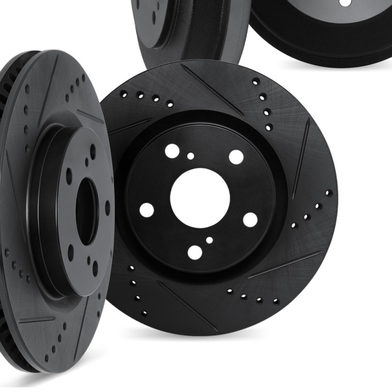 For GMC S15 Jimmy 1990 1991 Rotor Set | Black | Drilled And Slotted gallery