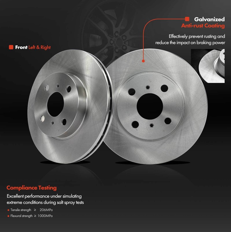 Front Disc Brake Rotor & Brake Pad for Toyota Corolla Geo Prizm 1993 1994-1997 gallery