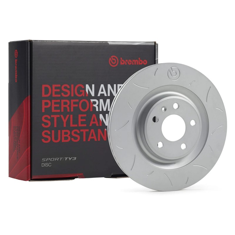 For Subaru Impreza 01-08 Brembo Sport TY3 Slotted 1-Piece Rear Brake Rotor