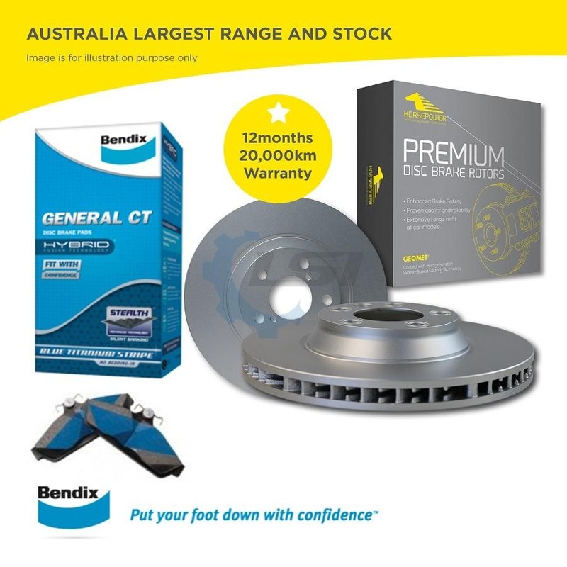 Front Bendix Brake Pads and Disc Rotors Set for Holden BARINA 1.6L TK 06-09