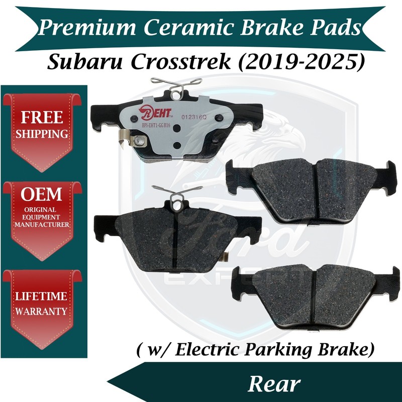 New OE Rear Ceramic Brake Pads Kit For 2019-2025 Subaru Crosstrek 9 Yr Warranty