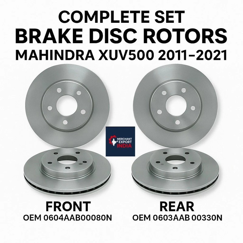 Front & Rear Brake Disc Rotors Left And Right for Mahindra XUV 500 2011–2021