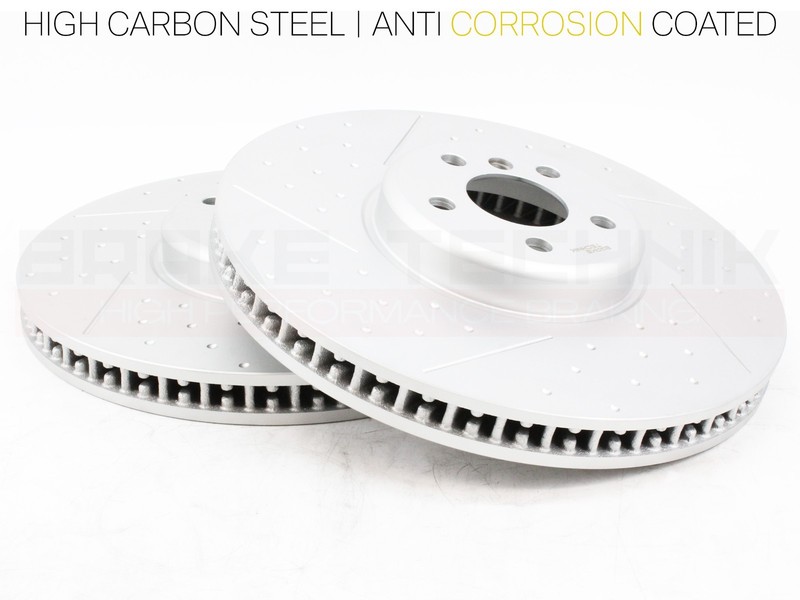 FOR BMW X5 30D G05 XDRIVE FRONT PERFORMANCE DIMPLED BRAKE DISCS PAIR gallery