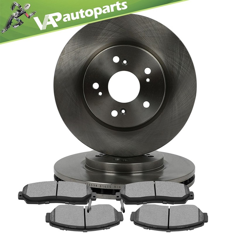 Front Brake Rotors Discs And Ceramic Pads Fits 2007 2008 2009 – 2012 ACURA RDX