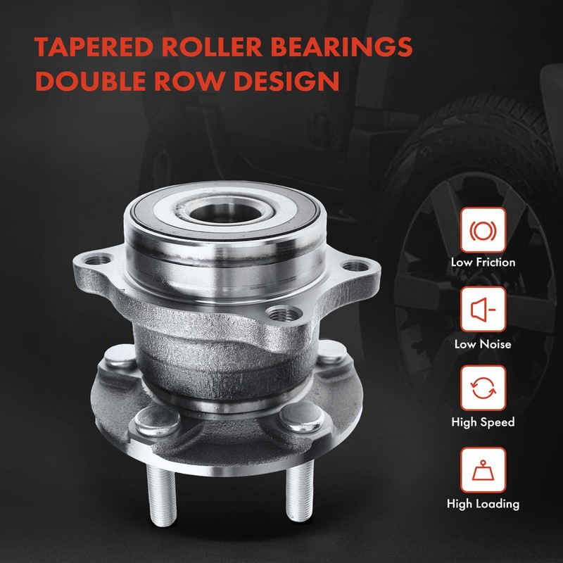 Drilled Brake Rotors & Brake Pads+Hub Bearings for Subaru Impreza Legacy Rear gallery