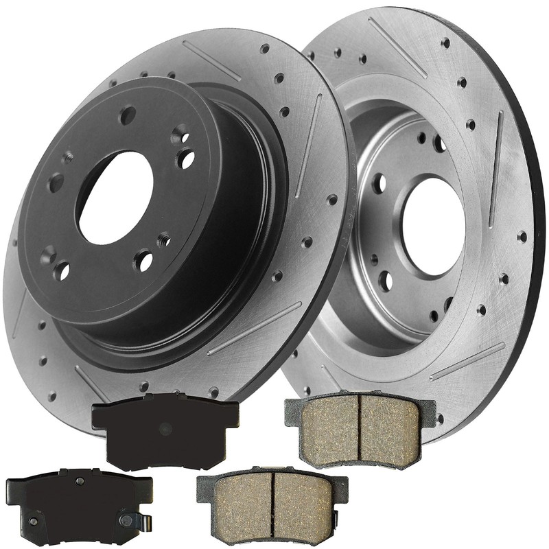For Acura Tsx Brake Rotors and Ceramic Brake Pads Front Rear Disc Rotors 2004-08 gallery