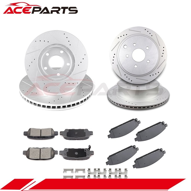 For Nissan QUEST 2004-2009 2011-17 FRONT + REAR BRAKE PADS AND ROTORS DISCS KIT gallery