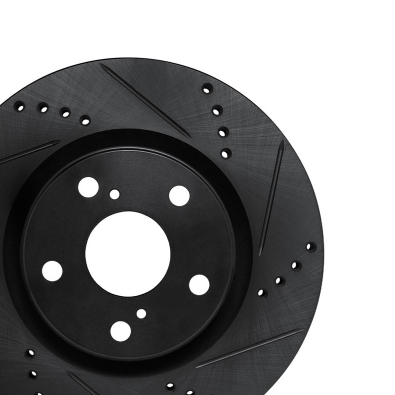 For Infiniti Q70 2014 15 16 17 18 2019 Rotor Set | Black | Drilled And Slotted gallery