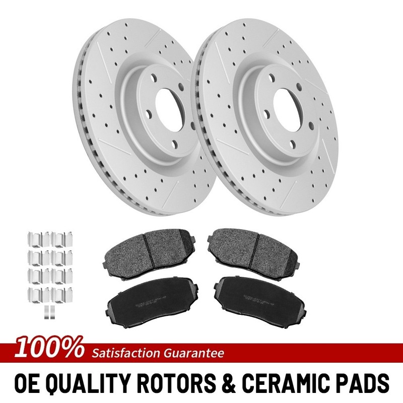 12.6″Front Brake Rotors Ceramic Pads For 2007 2008-2015 Ford Edge Lincoln MKX