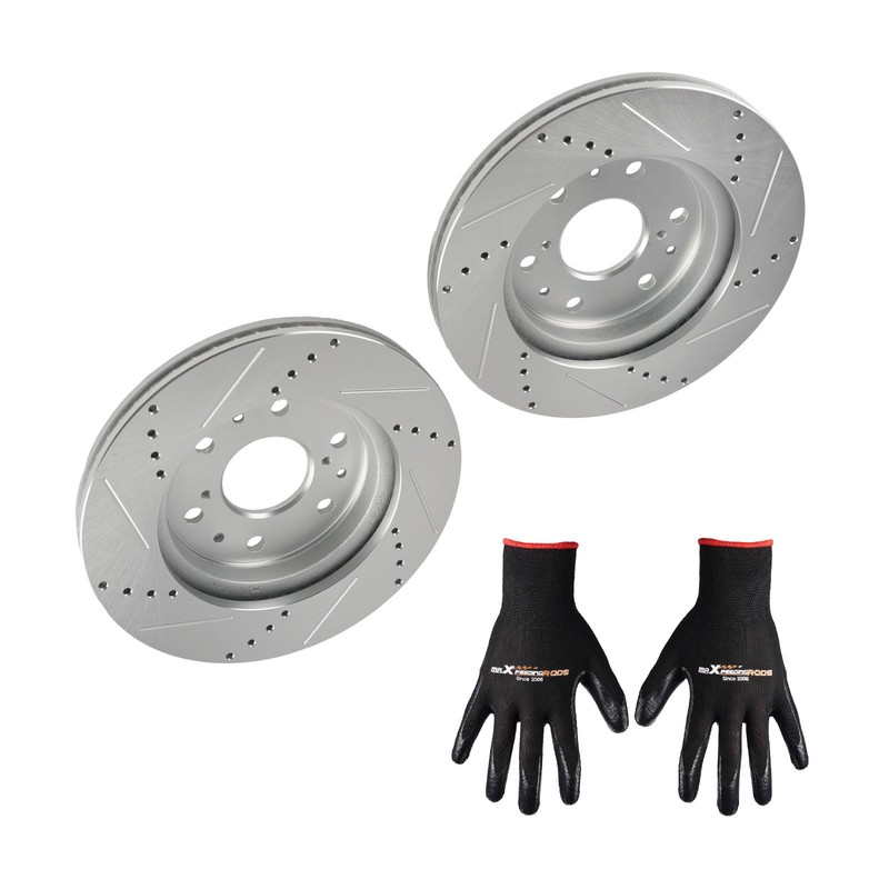 Front Drilled & Slotted Brake Rotor Set for Chevrolet Tahoe 2007-2020 S-55097 gallery