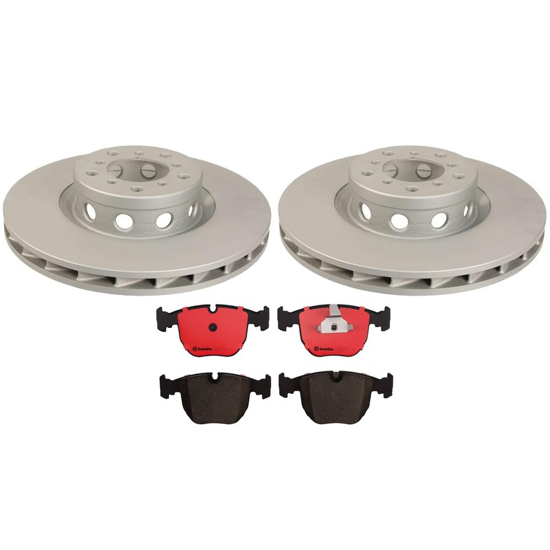 SHW OEM Front Brake Kit 345mm Disc Rotors Brembo Ceramic Pads for BMW E39 M5 V8