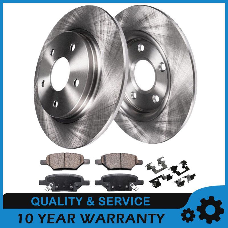 Rear Disc Brake Rotors and Ceramic Pads for 2011-2016 Chevrolet Impala Limited