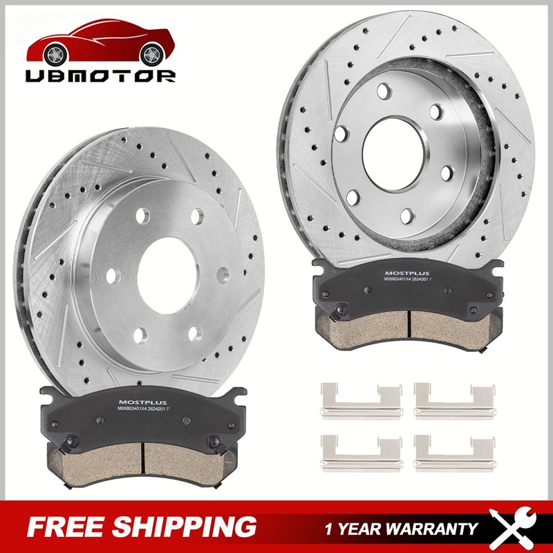 12″ 305mm Front Disc Rotors Brake Pads For Chevy Silverado Sierra 1500 GMC Yukon