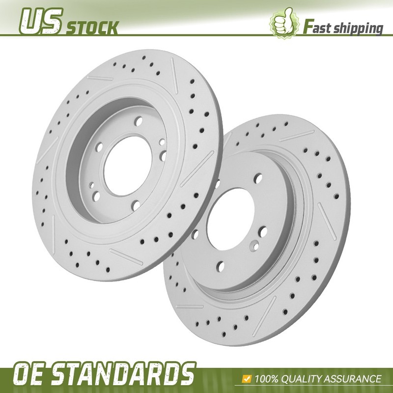 284mm Rear Disc Brake Rotors for 15- 25 Hyundai Sonata w/ Electric Parking Brake