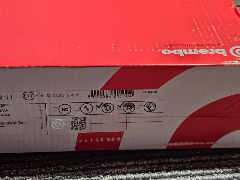 (QTY 2) Brembo 09.A183.11 UV Vented Front Brake Rotor For Dodge Charger 06-20 gallery