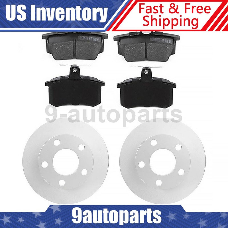 Rear Disc Brake Pad Set Disc Brake Rotor Set of 3 Fits 1995 1996 1997 Audi A6