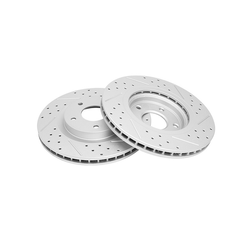 Front Drilled Slotted Brake Disc Rotors For Nissan Rogue Select Sentra gallery