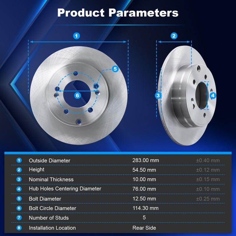4x Front & Rear Drilled Brake Rotors for Hyundai Sonata Kia Optima gallery