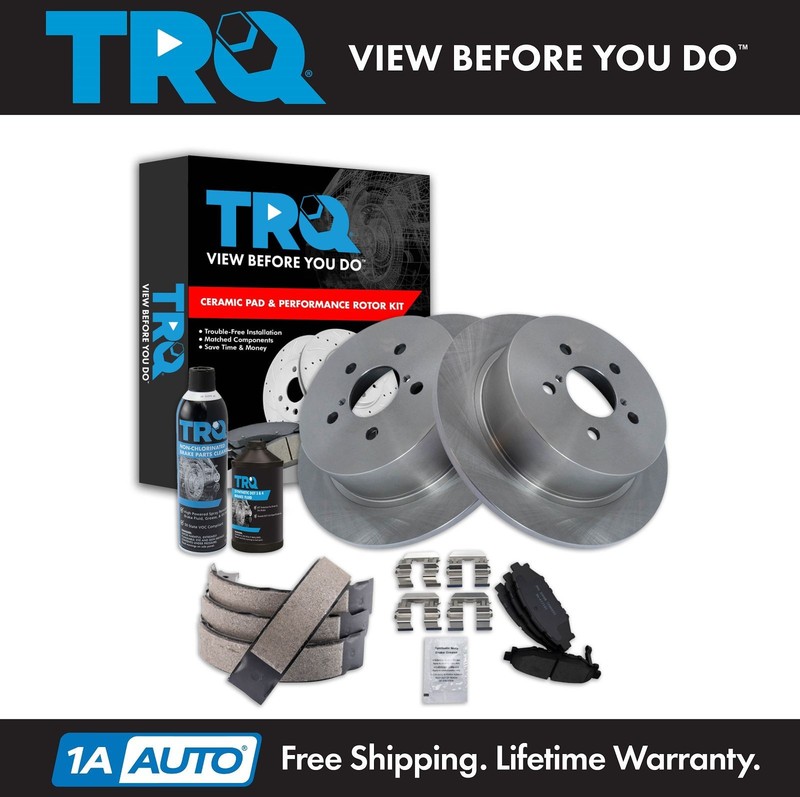 TRQ Rear Brake Pad & Rotor Kit Fits 2005-2009 Subaru