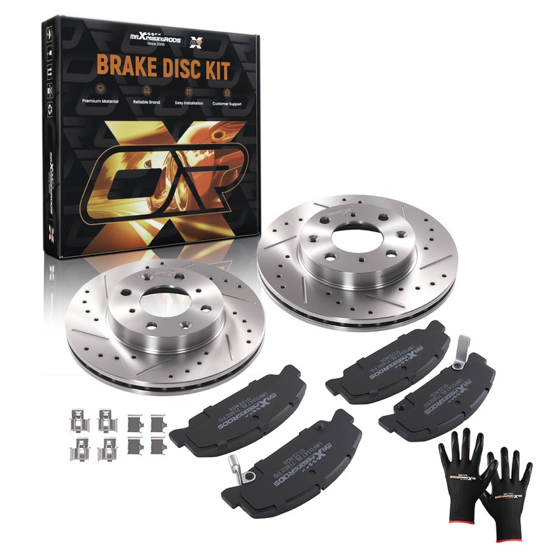 Front Brake Rotors + Ceramic Brake Pads for Honda Civic/Civic Del Sol/CRX S31029 gallery