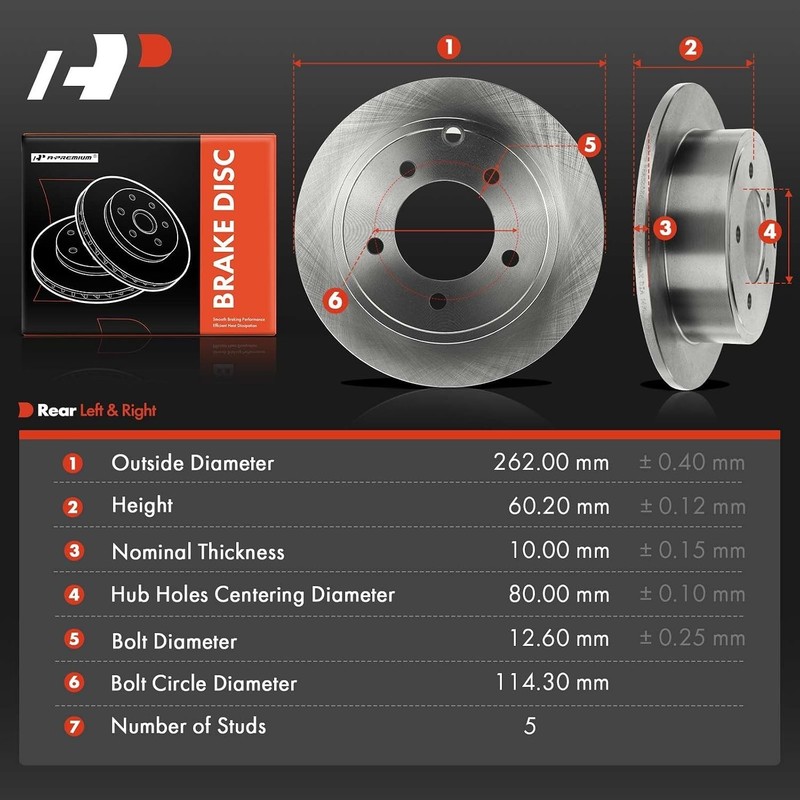31 Inch Rear Solid Disc Brake Rotors for Chrysler Dodge Jeep Mitsubishi Models gallery