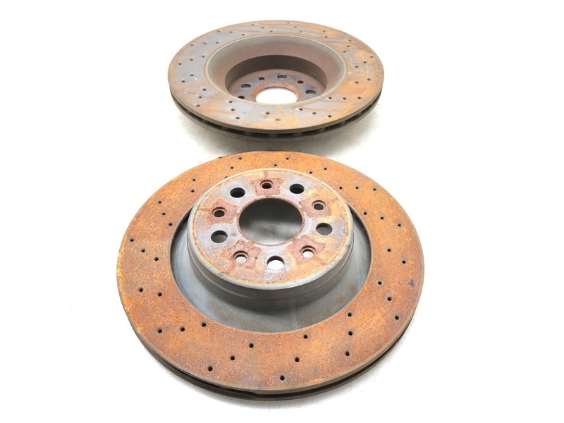 2017-2020 MASERATI LEVANTE S AWD REAR DISC BRAKE ROTORS X2 OEM gallery