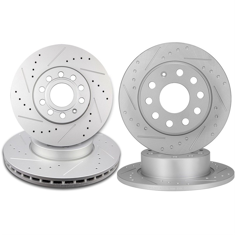 Brake Rotors Front Rear Kit Slotted For Volkswagen Beetle 2.0L 2.5L 13 14 15 18