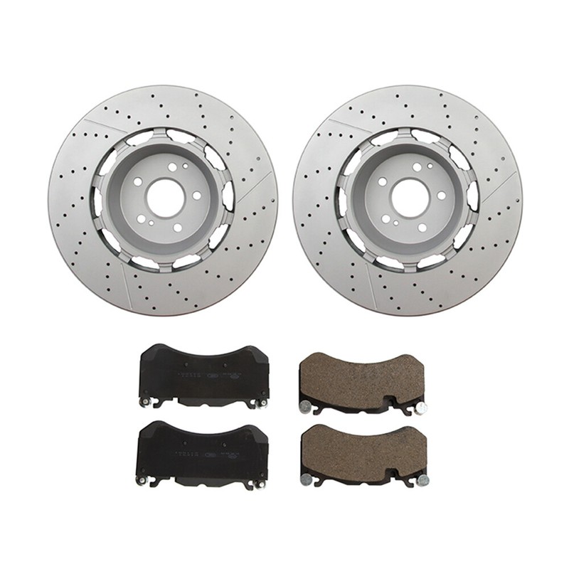 Front & Rear Brake Disc Rotors & Pads Fit 14-20 Mercedes Benz S63 & S65 AMG NEW gallery