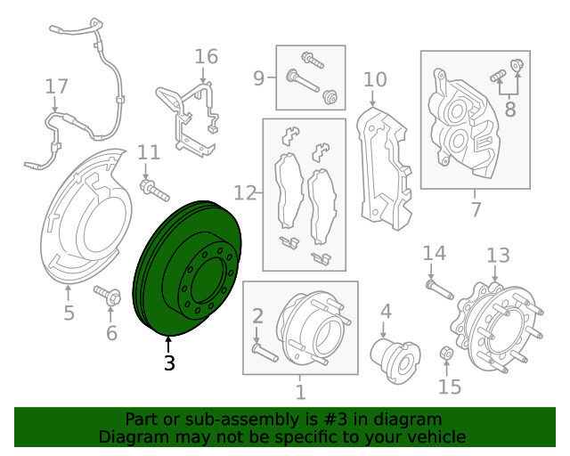 Genuine Ford Disc Brake Rotor PC3Z-1125-B gallery