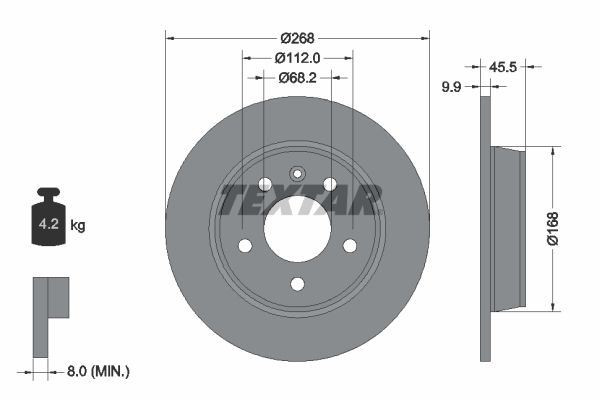 TEXTAR Brake Discs & Pads Front & Rear Braking Set For Ford Galaxy Seat Alhambra gallery