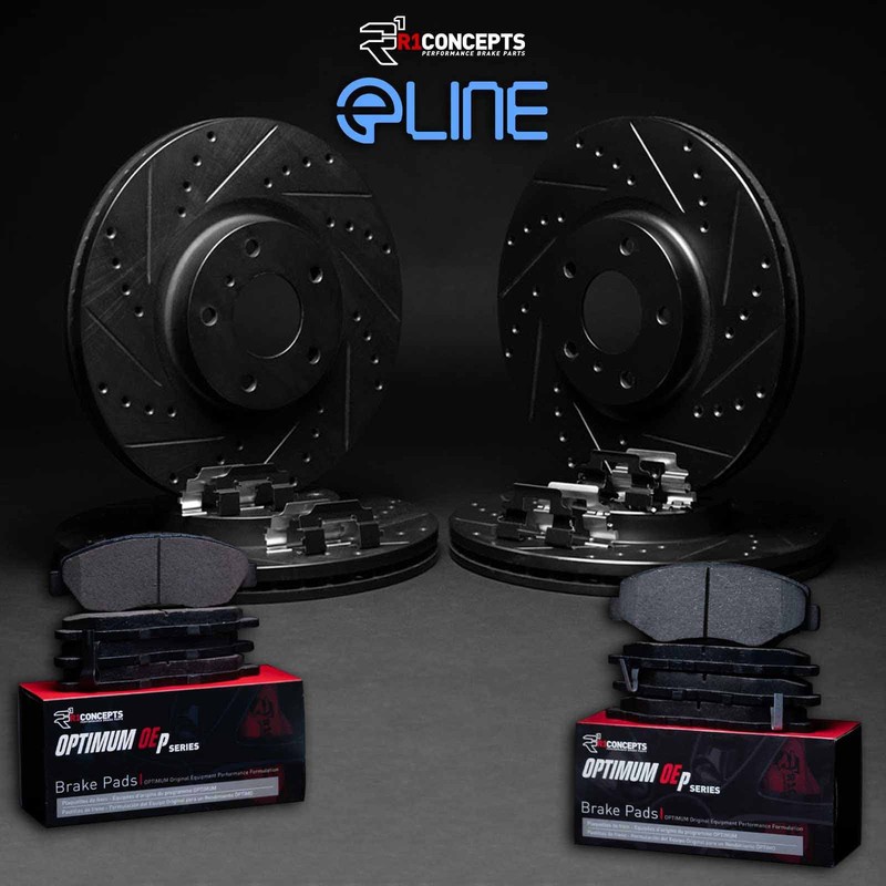 R1 Concepts Whuh2 59063 R1 Brake Rotors D S Black W Optimum Oe Pads Hdw gallery
