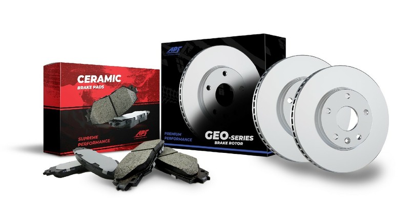 Front Premium Geo Coated Brake Rotor & Pad for Volkswagen Beetle 2012-2016