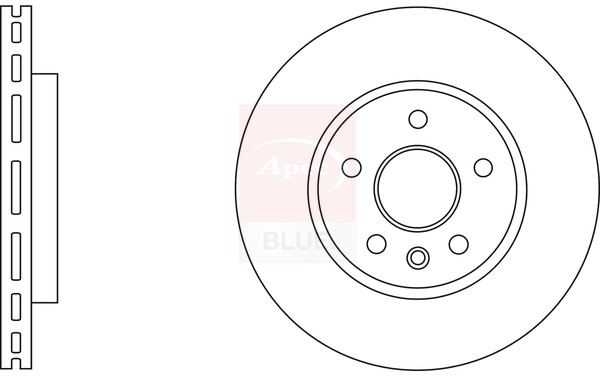 2x Brake Discs Pair Vented fits VAUXHALL ASTRA K 1.4 Front 2015 on 276mm Set New