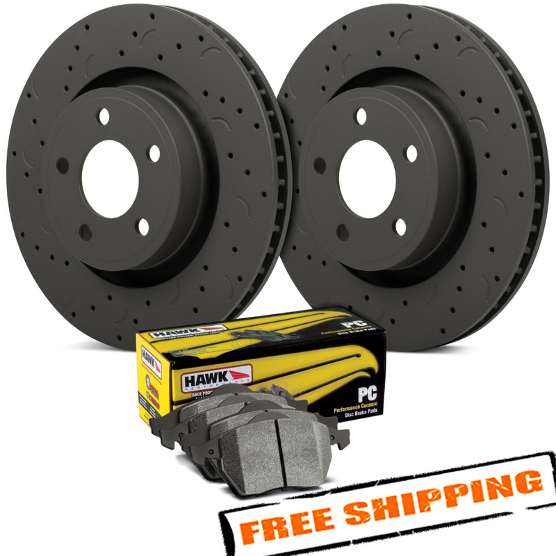 Hawk Talon PC Drilled & Slotted Front Brake Kit for 06-15 Volkswagen Passat gallery
