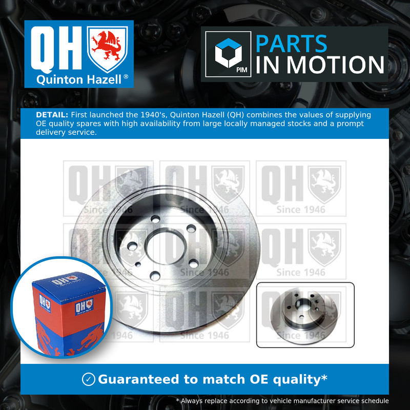 2x Brake Discs Pair Solid fits VAUXHALL ASTRA K 1.4 Rear 2015 on 264mm Set QH