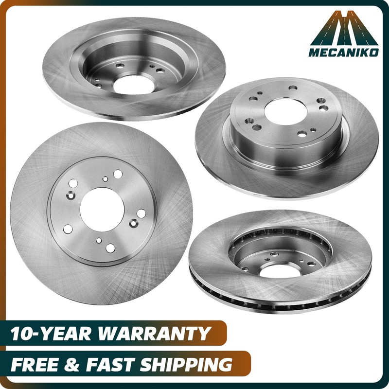 Front and Rear Brake Rotors Kit for Honda Accord 2003 2004 2005 2006 2007