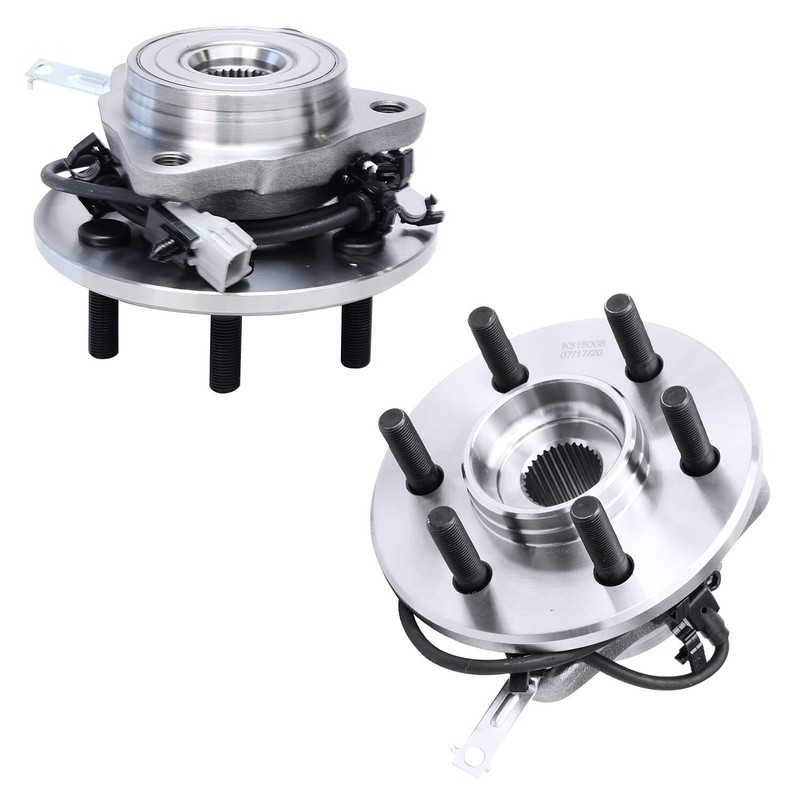 6pc Front Disc Brake Rotors Pads + Wheel Hub Kit for 2003 2004 4WD Dodge Dakota gallery